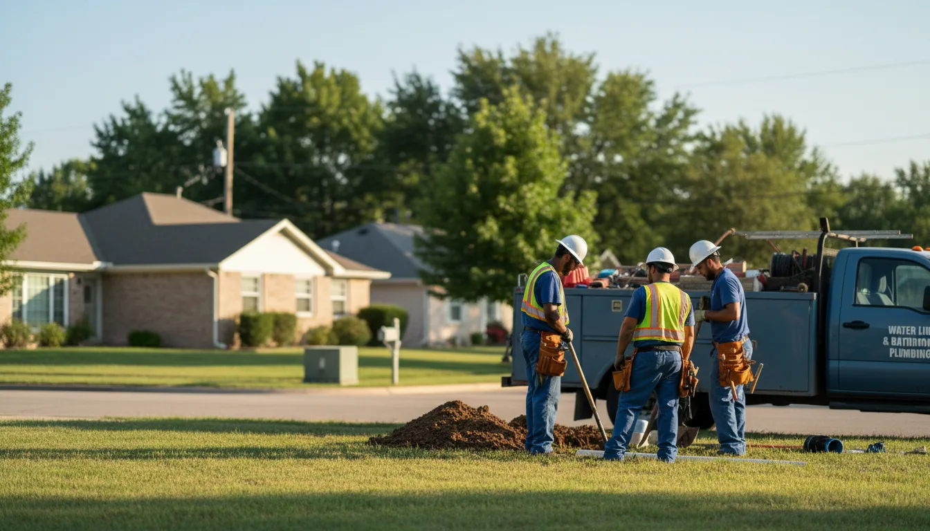 Residential water line and bathroom plumbing service in Hermitage, TN